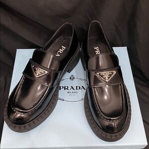Prada Shiny Black Women's Loafers